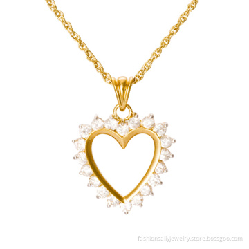 2014 Hot Sell Gold Plating Pendant, 925 Sterling Silver Heart Pendant